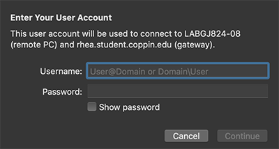 LabStats Instructions: sign in with your Coppin username and password