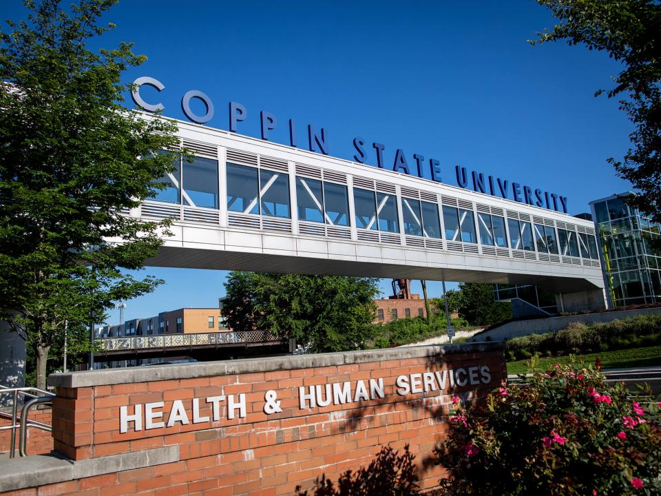 outside of campus with CSU sign