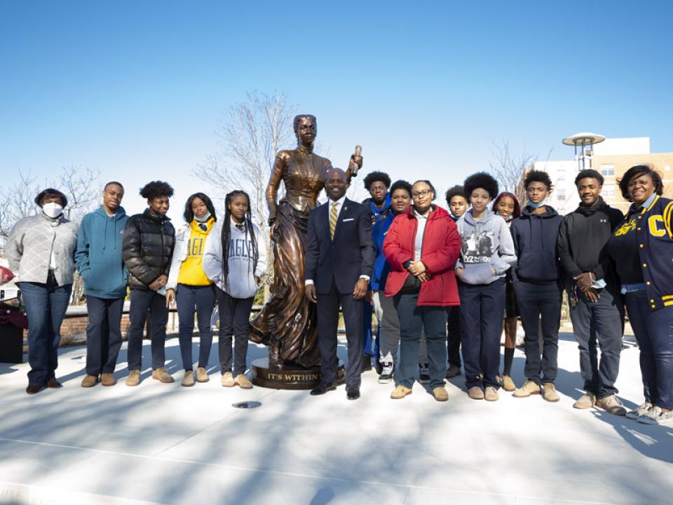 President Jenkins , Coppin students and Coppin Alumni