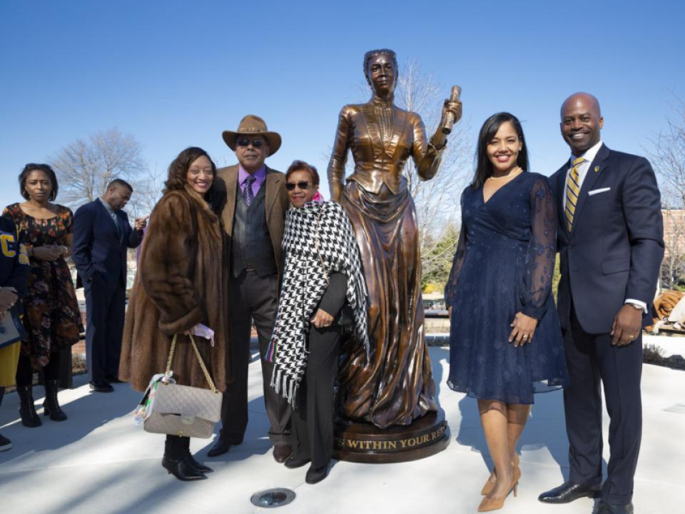President Jenkins, Coppin's first lady and Coppin Alumni
